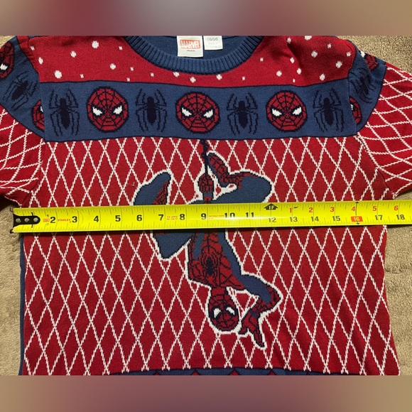 Spiderman Marvel Crewneck Christmas Sweater LG - Picture 5 of 8